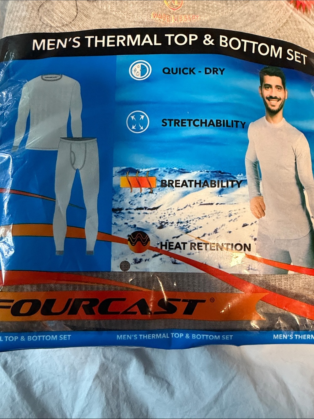 Forcast Men’s Thermal Top & Bottom Set - Gray